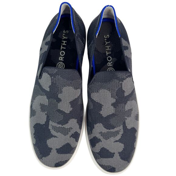 Rothy's The Original Slip-On Sneaker Camo Print Knit Uppers Washable Gray 10 - Picture 1 of 10